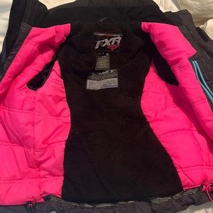 Girls FXR snowmobile jacket. Size 6